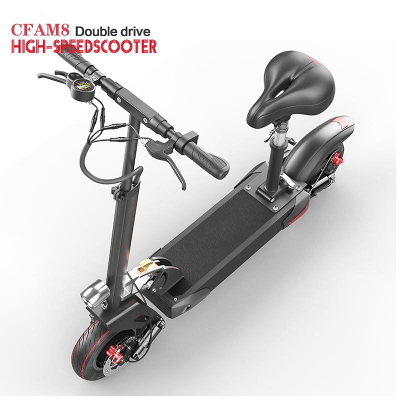 Scooter eléctrico de doble accionamiento CFAM8 de 10 pulgadas
